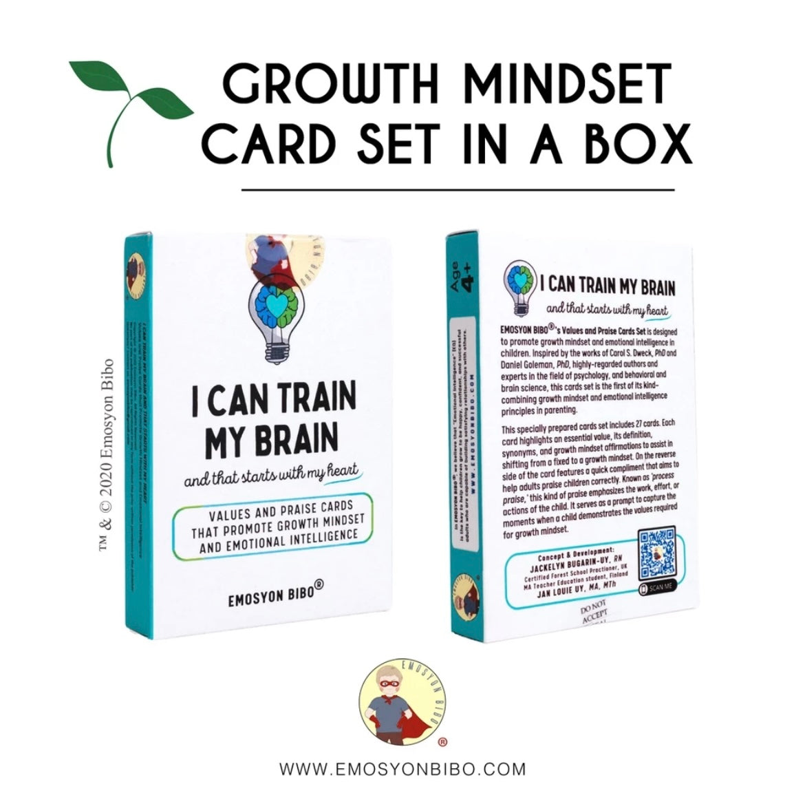 Parenting Tools | Emosyon Bibo® : I Can Train My Brain | Growth Mindset Cards